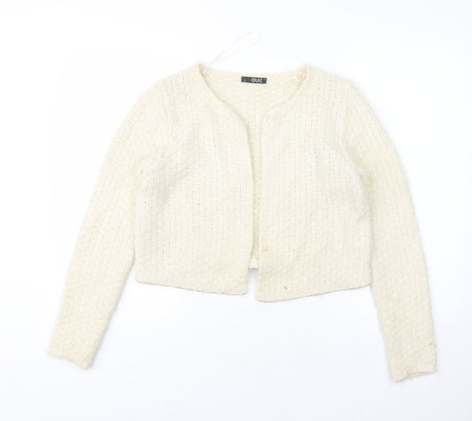 Womens UK Size S Quiz Beige Cardigan Jumper