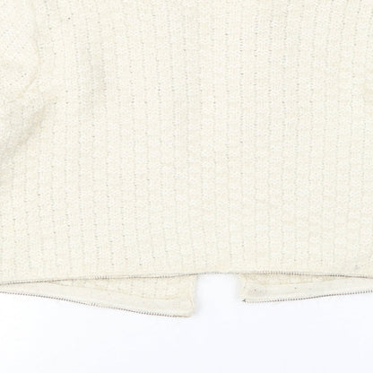 Womens UK Size S Quiz Beige Cardigan Jumper
