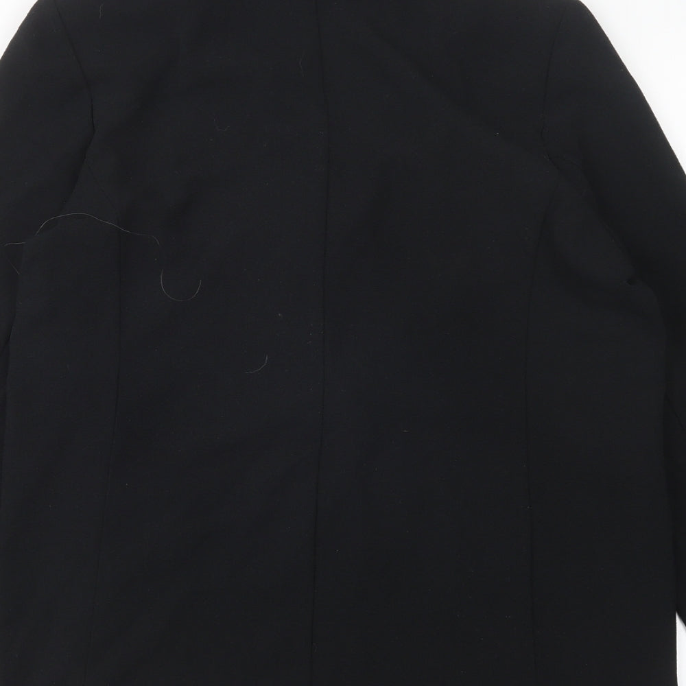 M&S Womens Black  Polyester Jacket Blazer Size 10
