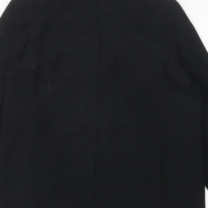 M&S Womens Black  Polyester Jacket Blazer Size 10