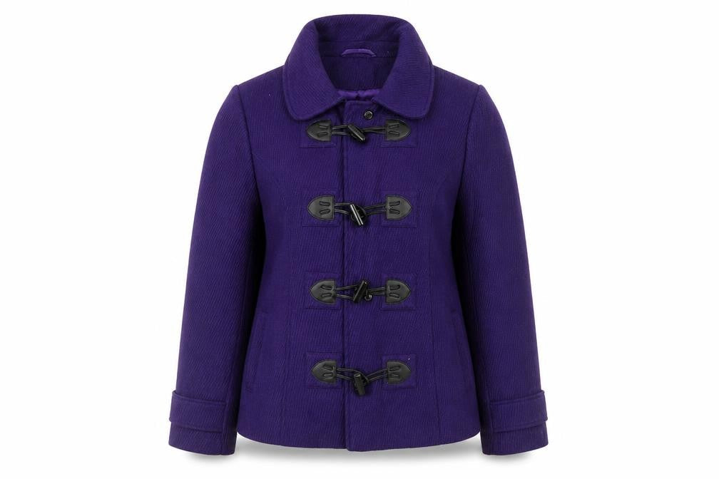 Womens UK Size 14 M&Co Purple Overcoat