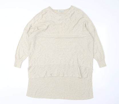 Womens UK Size L Peacocks Beige Pullover Jumper