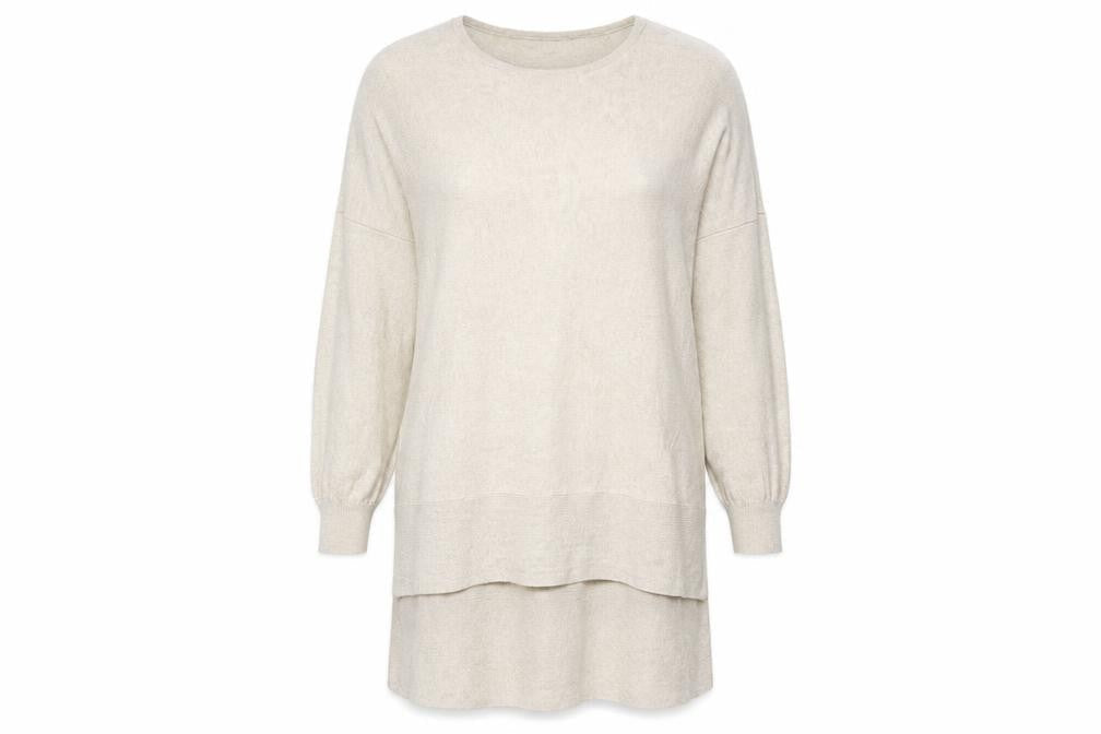 Womens UK Size L Peacocks Beige Pullover Jumper