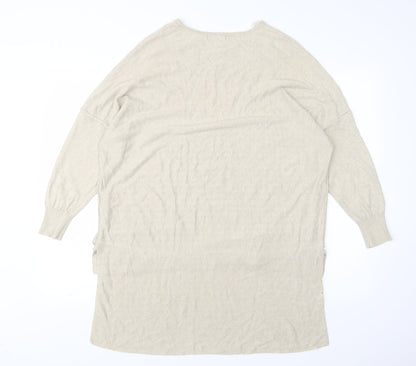 Womens UK Size L Peacocks Beige Pullover Jumper
