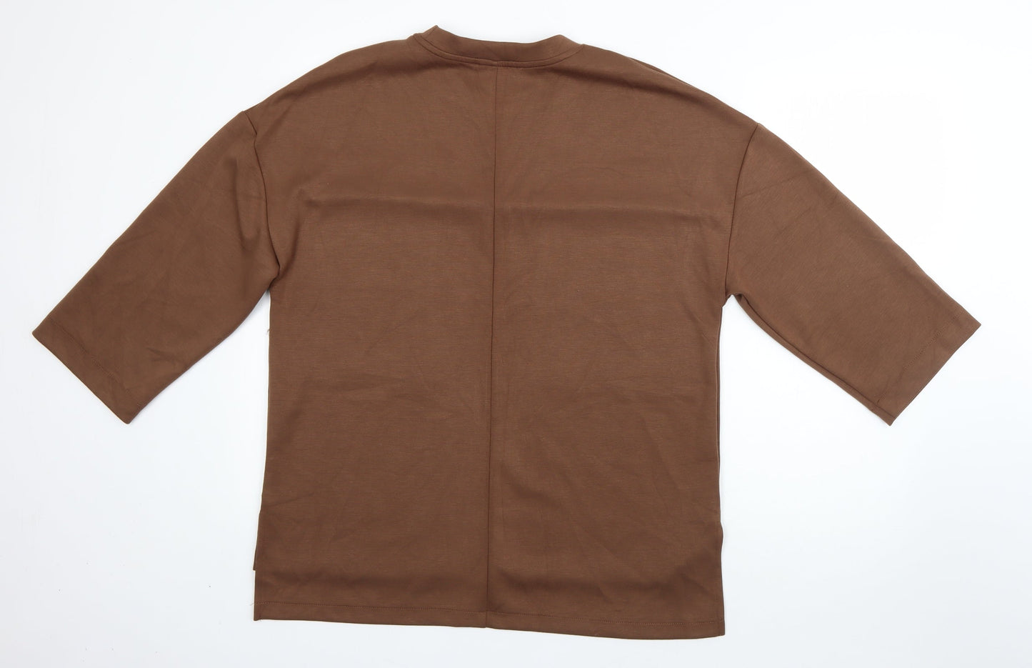 Primark Womens Brown Round Neck  Viscose Pullover Jumper Size S