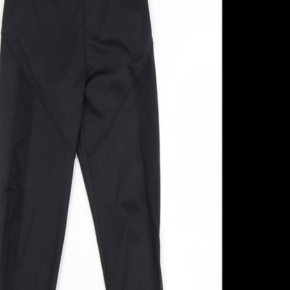 Workout Womens Black  Polyester Compression Leggings Size XS L26 in Regular
