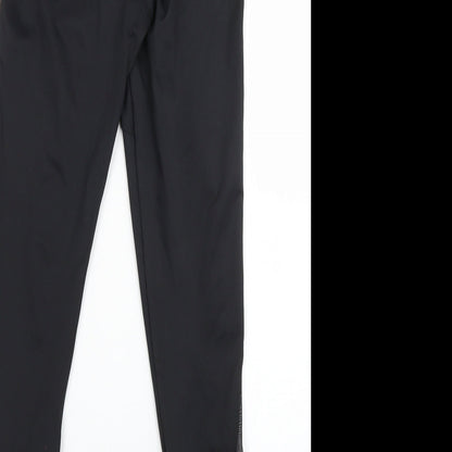 Workout Womens Black  Polyester Compression Leggings Size XS L26 in Regular