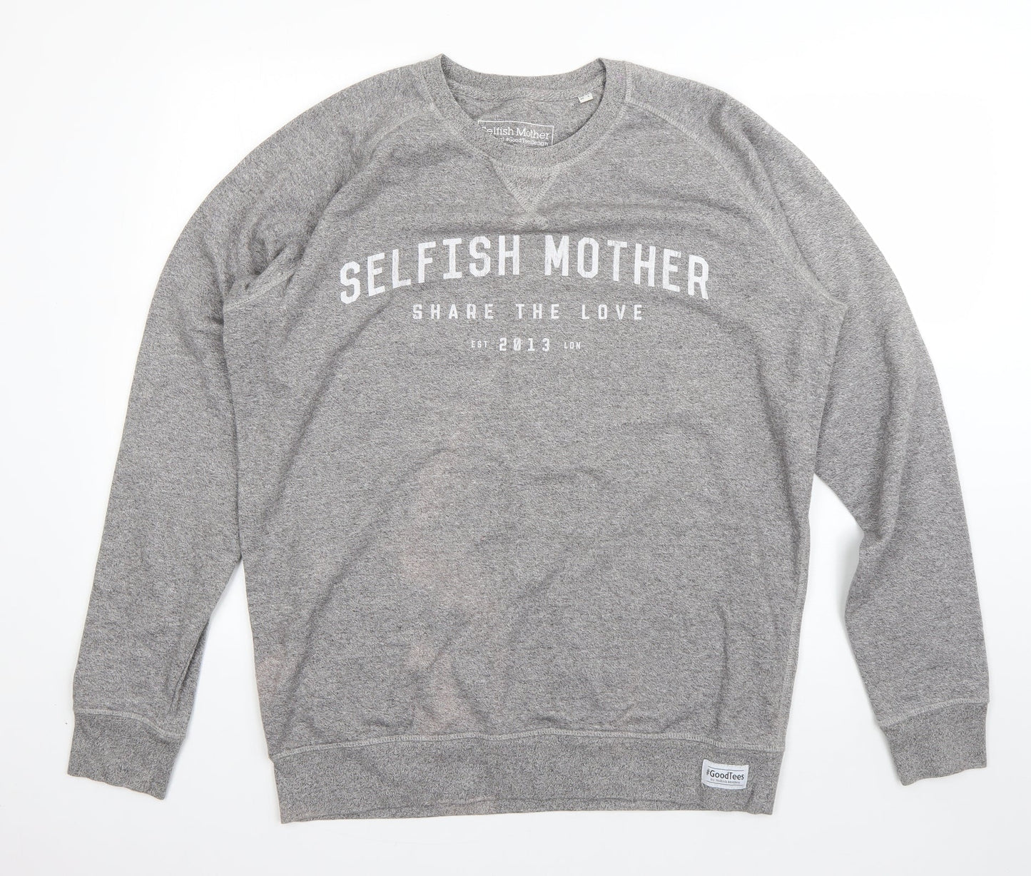 Stanley / Stella Womens Grey  Cotton Pullover Sweatshirt Size XL
