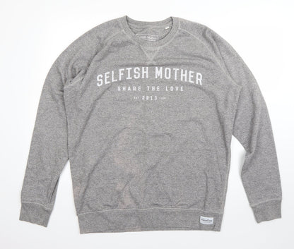 Stanley / Stella Womens Grey  Cotton Pullover Sweatshirt Size XL