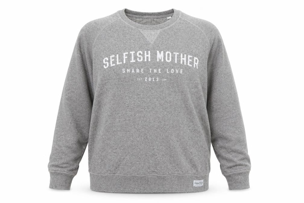 Front view of Stanley / Stella women’s grey cotton pullover sweatshirt, size XL