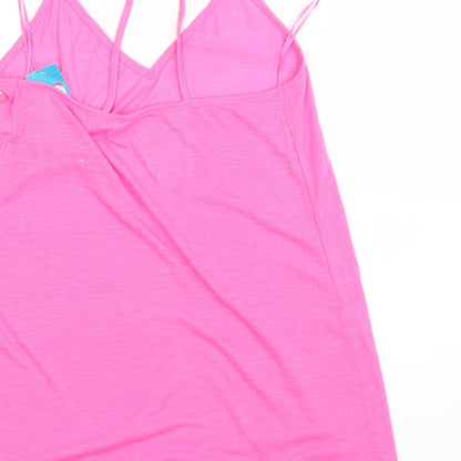 Papaya Womens Pink  Polyester Basic Blouse Size S Square Neck