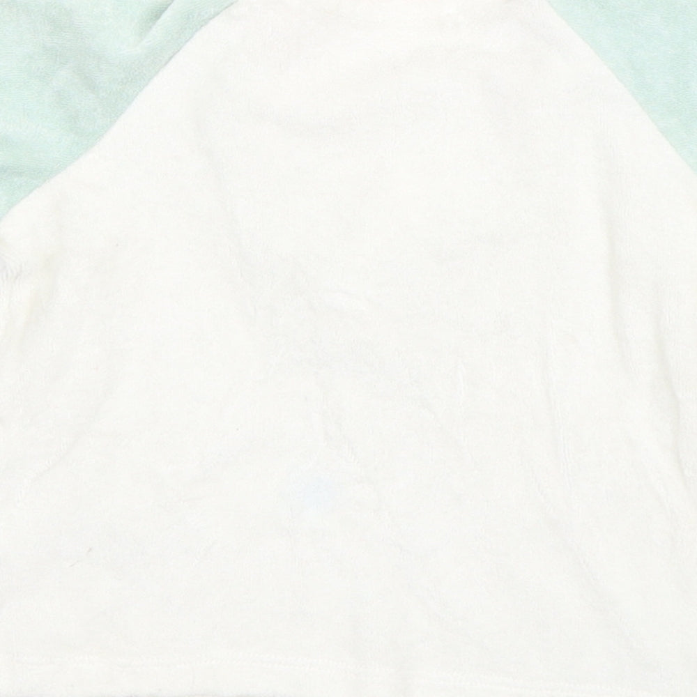 M&S Boys White  Cotton Basic T-Shirt Size 9-12 Months Round Neck