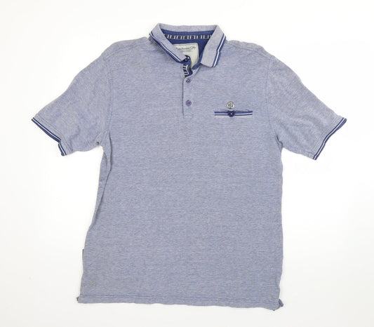Manchester City Mens Blue  Cotton  Polo Size L Collared