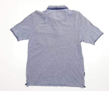 Manchester City Mens Blue  Cotton  Polo Size L Collared