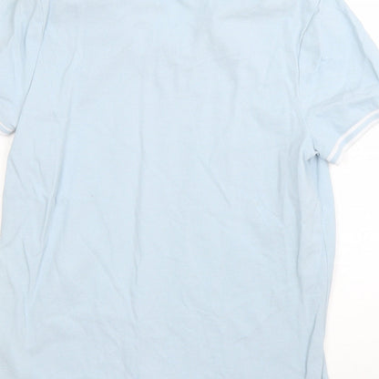 ASOS Mens Blue  Cotton  Polo Size L Collared