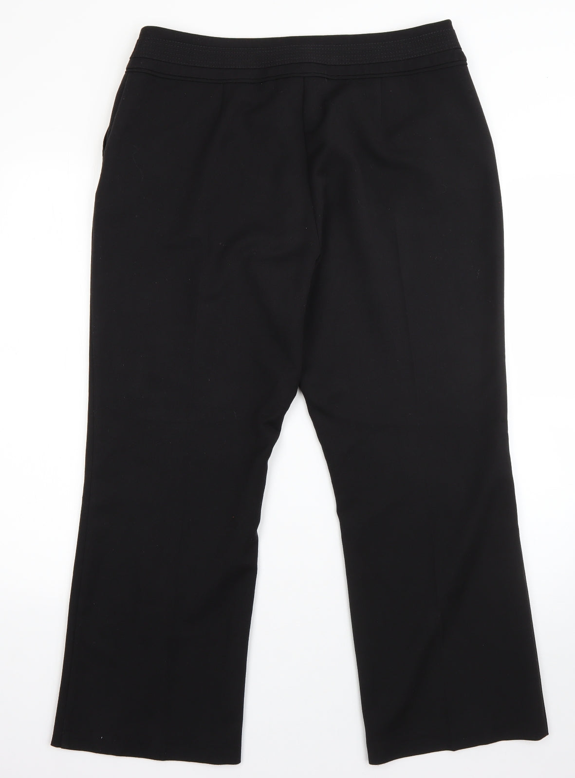BM Womens Black  Viscose Dress Pants Trousers Size 14 L25 in Regular