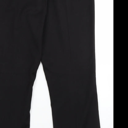 BM Womens Black  Viscose Dress Pants Trousers Size 14 L25 in Regular