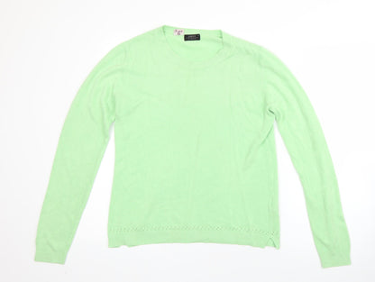 Womens UK Size 14 Papaya Green Pullover Jumper