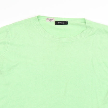 Womens UK Size 14 Papaya Green Pullover Jumper