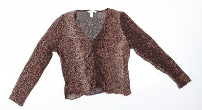 Womens UK Size 10 H&M Brown Basic Blouse