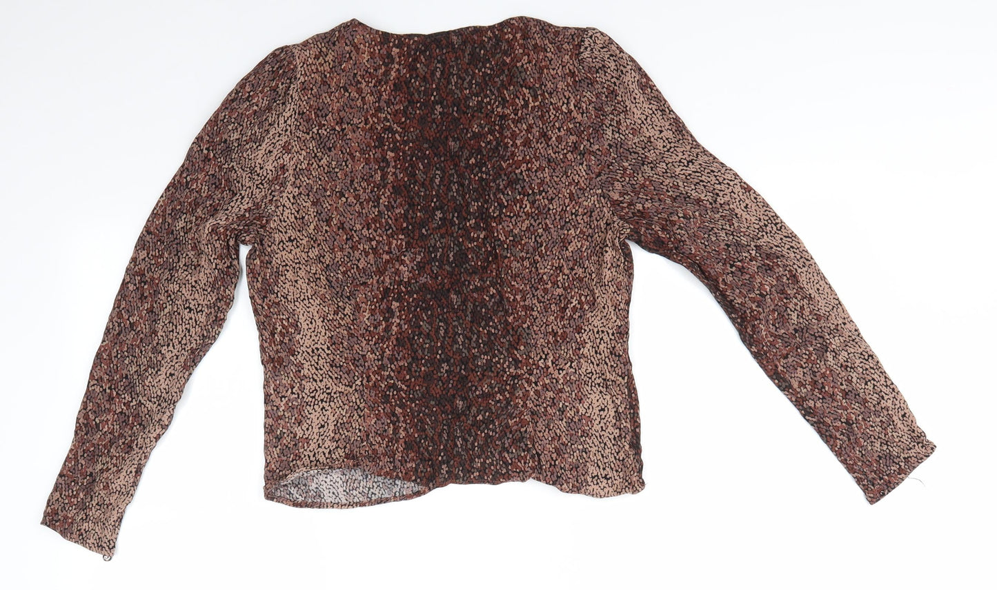 Womens UK Size 10 H&M Brown Basic Blouse