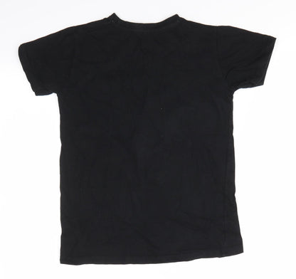 Urban Outlawas Girls Black  Cotton Basic T-Shirt Size 11-12 Years Round Neck Pullover - Floss Like A Boss