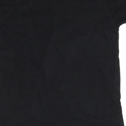 Urban Outlawas Girls Black  Cotton Basic T-Shirt Size 11-12 Years Round Neck Pullover - Floss Like A Boss