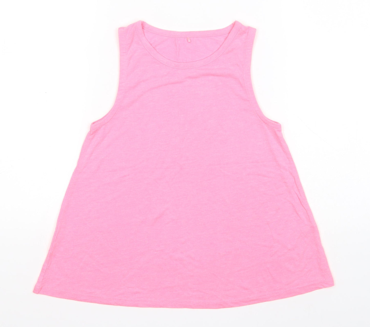 George Girls Pink  Polyester Basic Tank Size 9-10 Years Round Neck