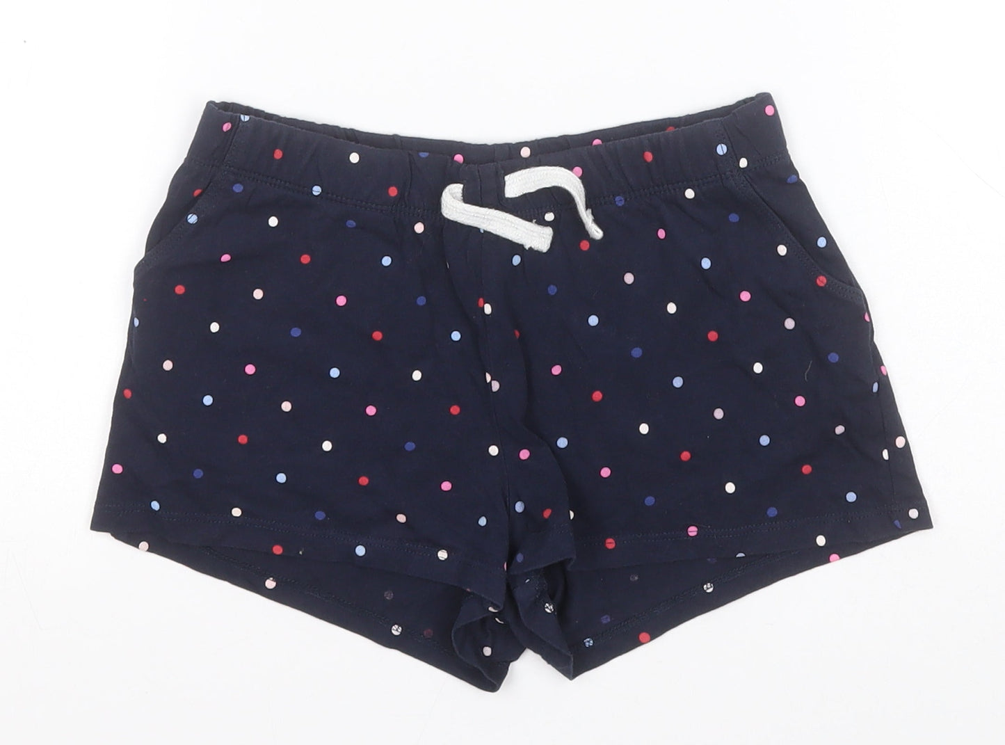 H&M Boys Blue Spotted Cotton Sweat Shorts Size 9-10 Years  Regular