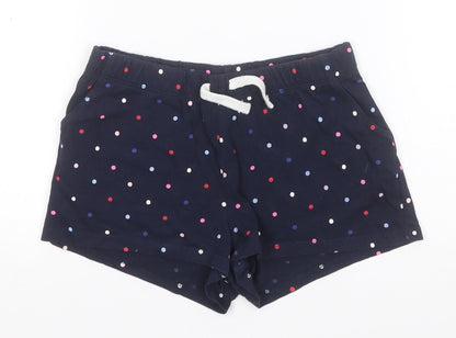 H&M Boys Blue Spotted Cotton Sweat Shorts Size 9-10 Years  Regular