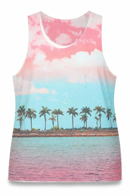 Womens UK Size L Blue Inc Multicoloured Basic Tank
