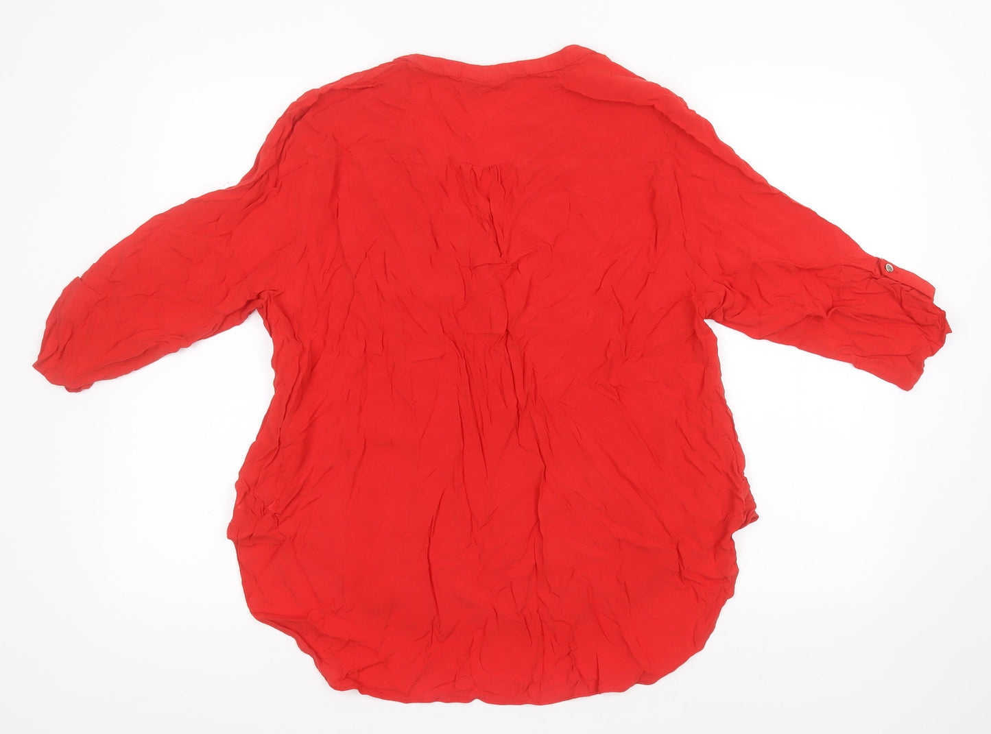 Womens UK Size  Canda Red Basic T-Shirt