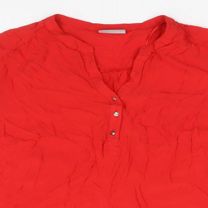 Womens UK Size  Canda Red Basic T-Shirt
