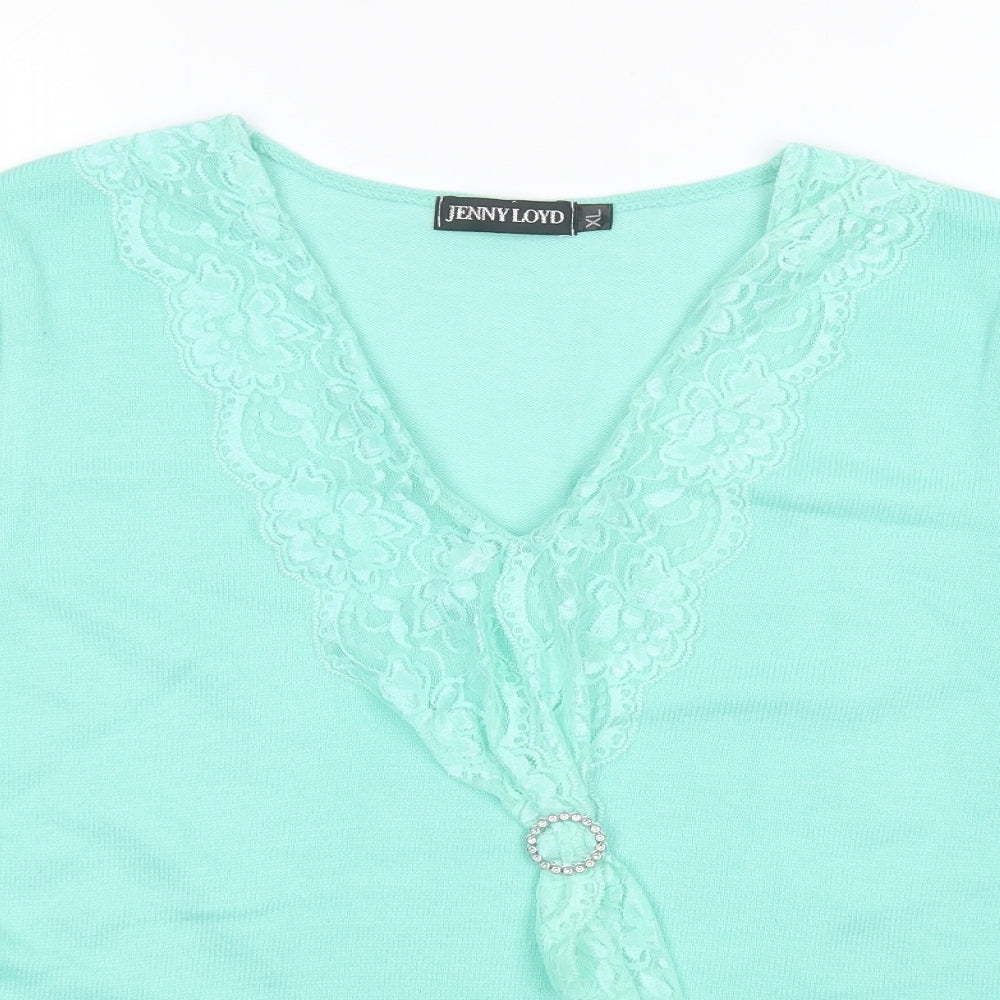 Womens UK Size XL Jenny Loyd Green Pullover Jumper