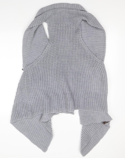 F&F Womens Grey Round Neck  Acrylic Cardigan Jumper Size 16