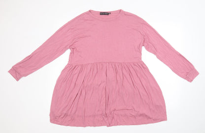 In the Style Womens Pink  Viscose A-Line  Size 10  Round Neck