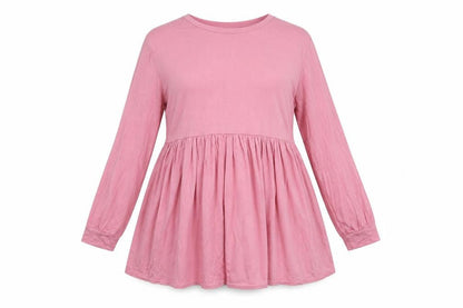 Front view of In the Style women’s pink viscose a-line, size UK 10, round neck