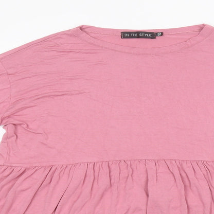 In the Style Womens Pink  Viscose A-Line  Size 10  Round Neck