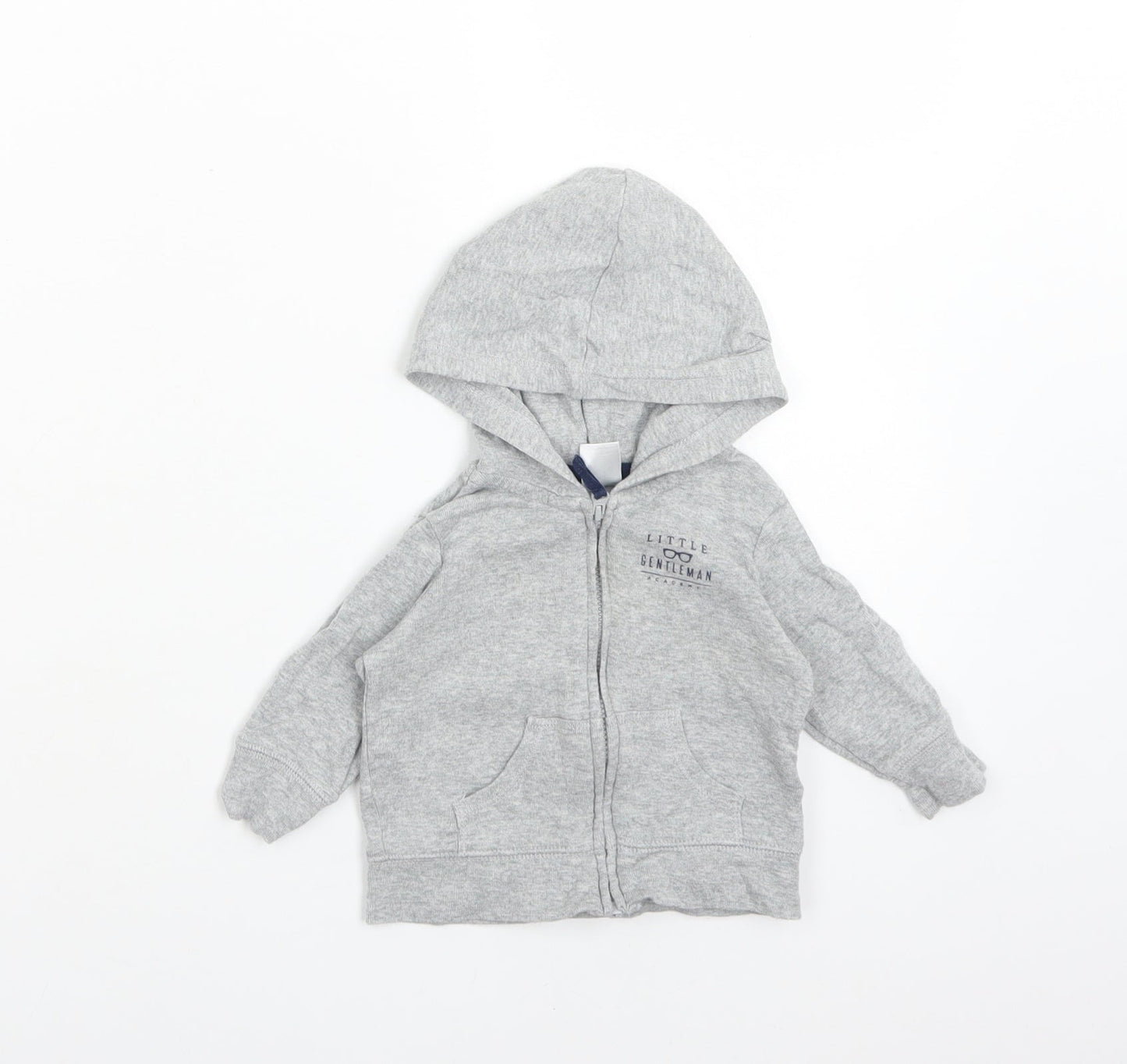 CARTERS Boys Grey  Cotton Full Zip Jumper Size 3-6 Months   - LITTLE GENTLEMAN