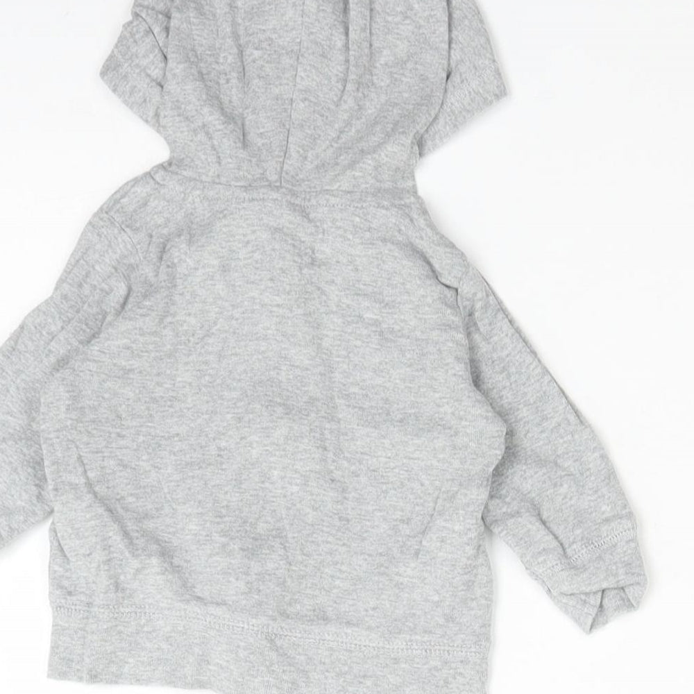 CARTERS Boys Grey  Cotton Full Zip Jumper Size 3-6 Months   - LITTLE GENTLEMAN
