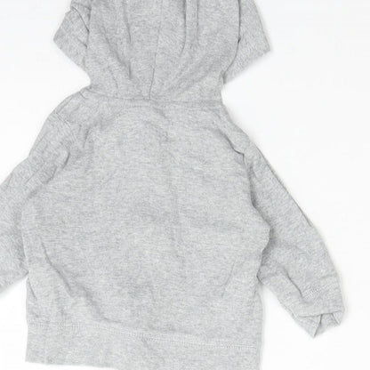 CARTERS Boys Grey  Cotton Full Zip Jumper Size 3-6 Months   - LITTLE GENTLEMAN