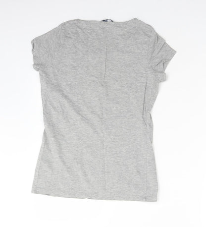 Womens UK Size 10 STORE TWENTY ONE Grey Basic T-Shirt