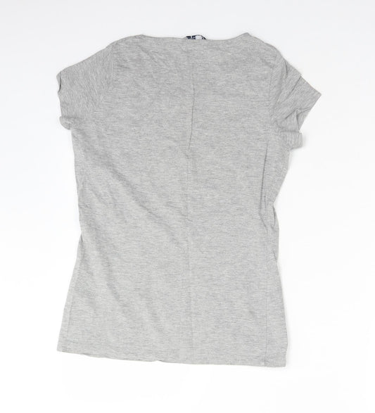 Womens UK Size 10 STORE TWENTY ONE Grey Basic T-Shirt