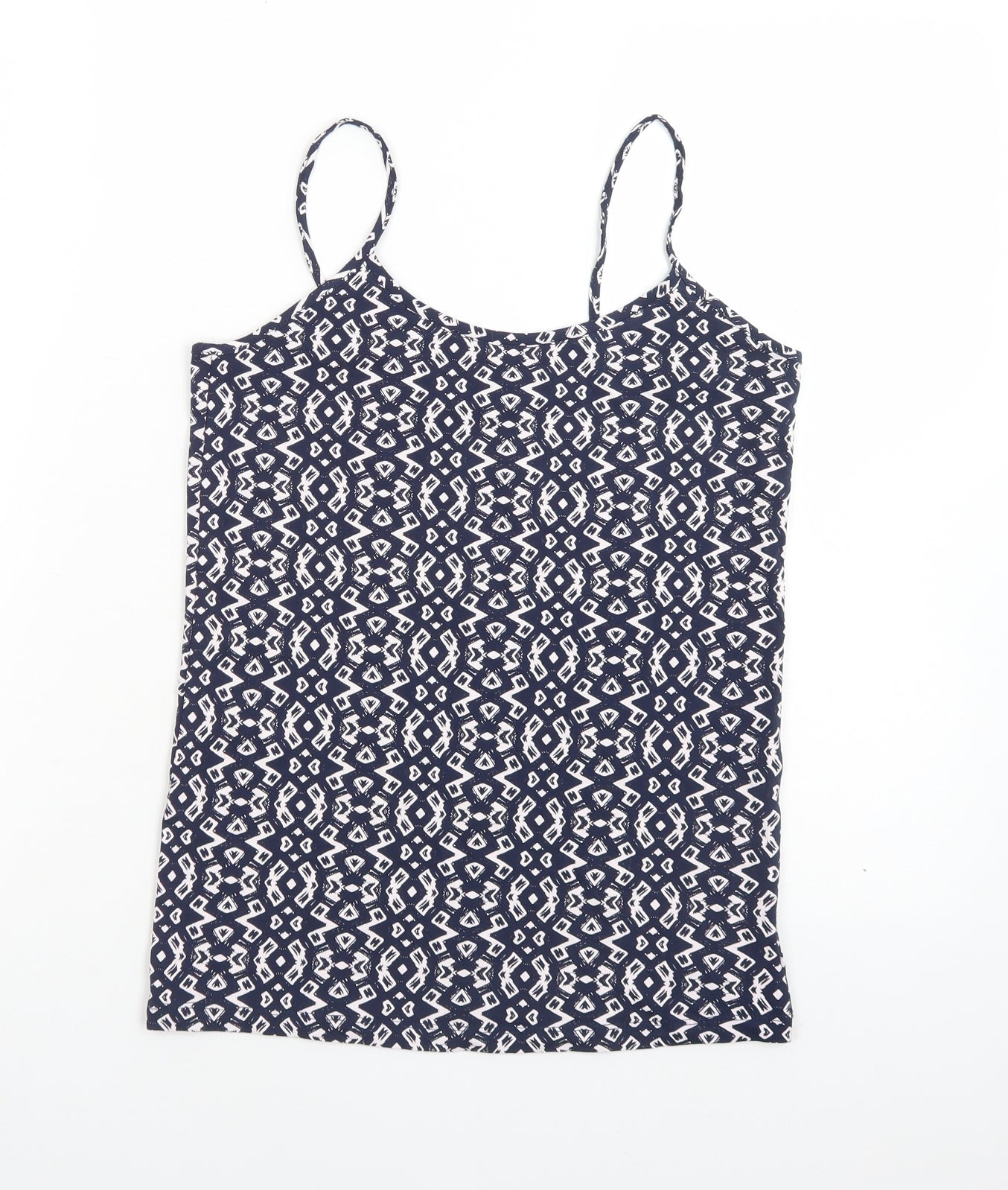 Womens UK Size 12 Peacocks Multicoloured Camisole T-Shirt
