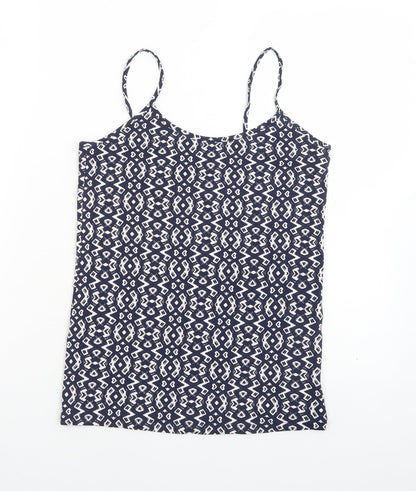 Womens UK Size 12 Peacocks Multicoloured Camisole T-Shirt