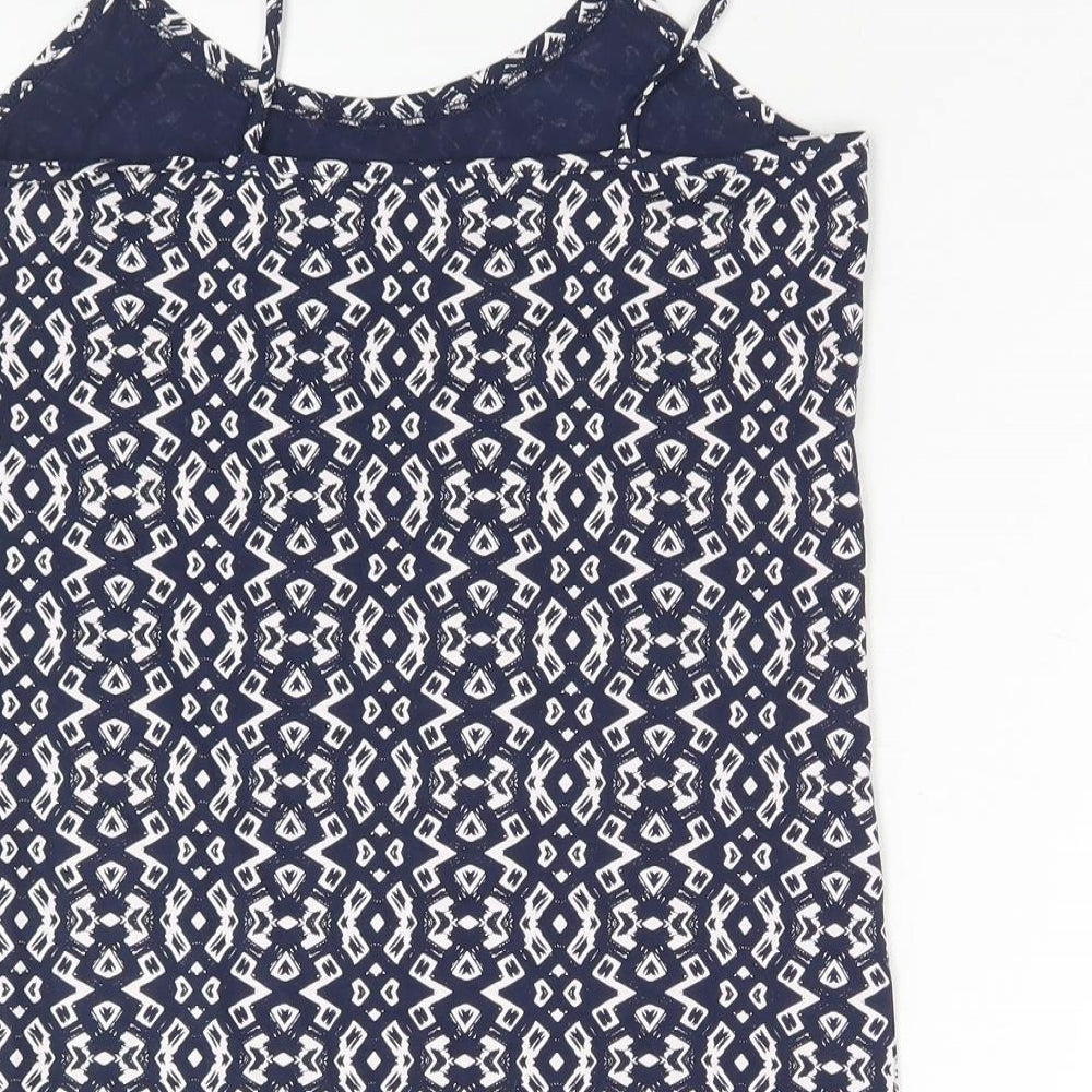Womens UK Size 12 Peacocks Multicoloured Camisole T-Shirt