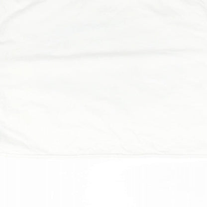 M&S Girls White  Cotton Cropped T-Shirt Size 10-11 Years Crew Neck  - NASA