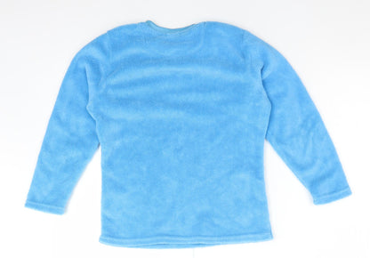 Back view of CHILL OUT boys’ blue solid polyester pyjama top, size 10-11, years - chill out