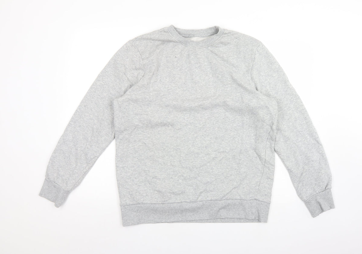 Additional front view of F&F women’s grey cotton pullover sweatshirt, size L