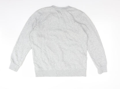 Back view of F&F women’s grey cotton pullover sweatshirt, size L
